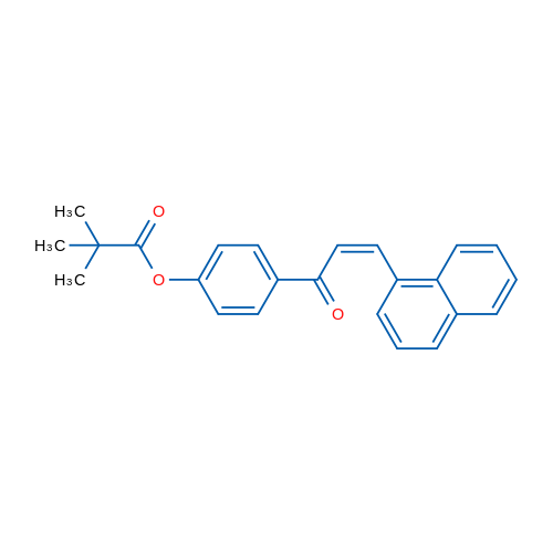 4-[(2Z)-3-(Naphthalen-1-yl)prop-2-enoyl]phenyl 2,2-dimethylpropanoate 1g
