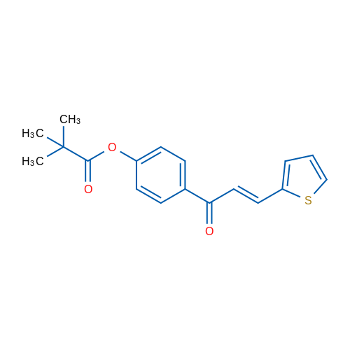 4-[(2E)-3-(Thiophen-2-yl)prop-2-enoyl]phenyl 2,2-dimethylpropanoate 1g