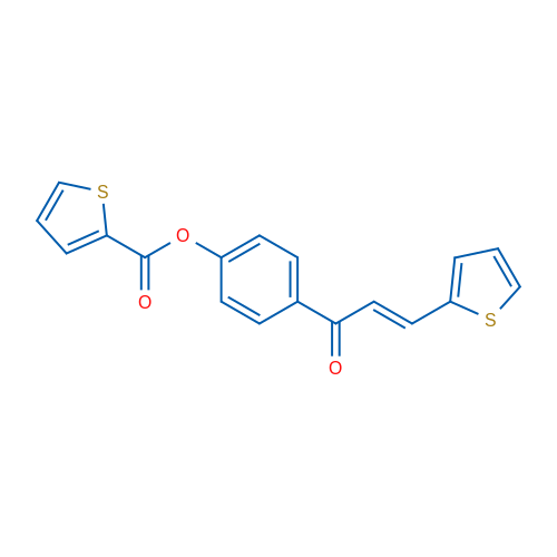 4-[(2E)-3-(Thiophen-2-yl)prop-2-enoyl]phenyl thiophene-2-carboxylate 1g
