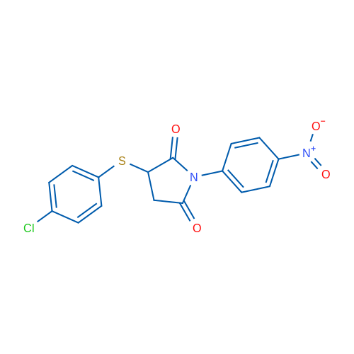 3-[(4-Chlorophenyl)sulfanyl]-1-(4-nitrophenyl)pyrrolidine-2,5-dione 1g
