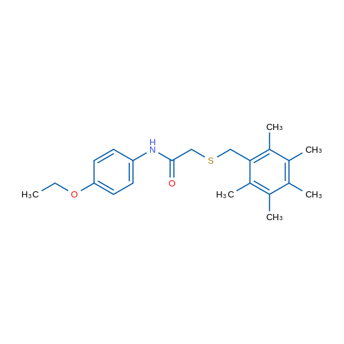 N-(4-Ethoxyphenyl)-2-{[(2,3,4,5,6-pentamethylphenyl)methyl]sulfanyl}acetamide 1g