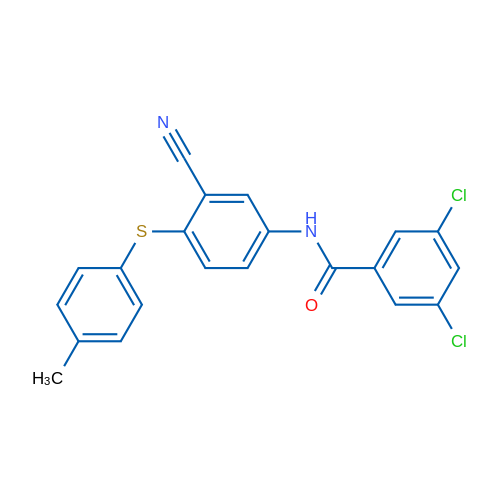 3,5-Dichloro-N-{3-cyano-4-[(4-methylphenyl)sulfanyl]phenyl}benzamide 1g