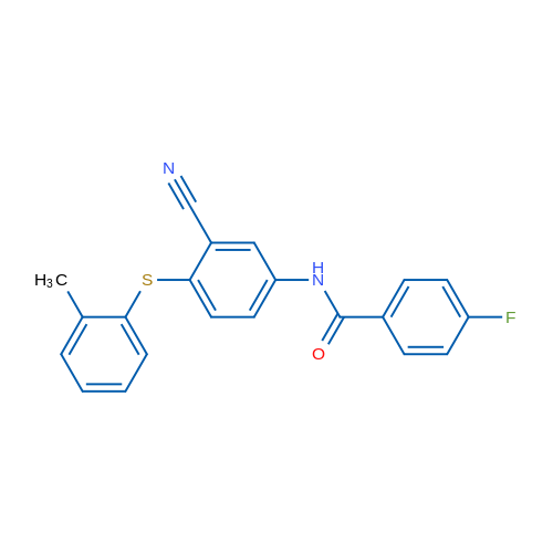 N-{3-cyano-4-[(2-methylphenyl)sulfanyl]phenyl}-4-fluorobenzamide 1g