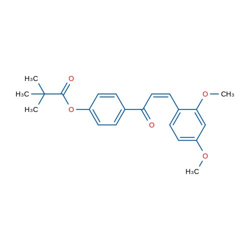 4-[(2Z)-3-(2,4-Dimethoxyphenyl)prop-2-enoyl]phenyl 2,2-dimethylpropanoate 1g