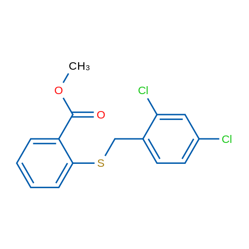 Methyl 2-{[(2,4-dichlorophenyl)methyl]sulfanyl}benzoate 5g