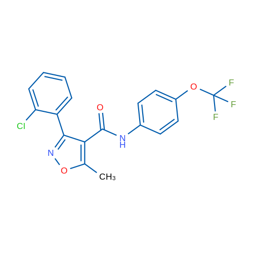 3-(2-Chlorophenyl)-5-methyl-N-[4-(trifluoromethoxy)phenyl]-1,2-oxazole-4-carboxamide 1g
