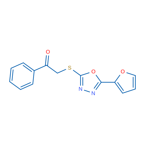 2-{[5-(furan-2-yl)-1,3,4-oxadiazol-2-yl]sulfanyl}-1-phenylethan-1-one 1g