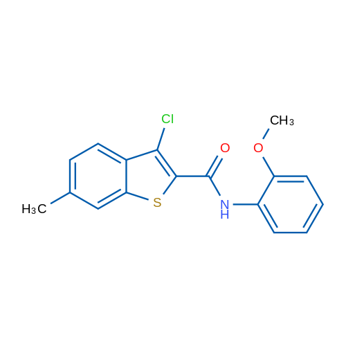 3-Chloro-N-(2-methoxyphenyl)-6-methylbenzo[b]thiophene-2-carboxamide 1g