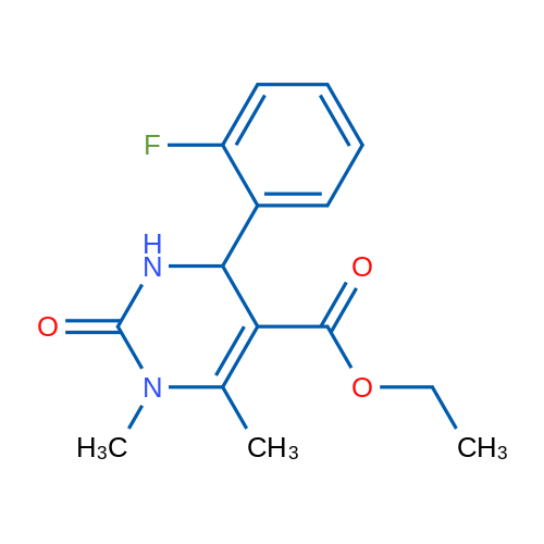 Ethyl 4-(2-fluorophenyl)-1,6-dimethyl-2-oxo-1,2,3,4-tetrahydropyrimidine-5-carboxylate 1g