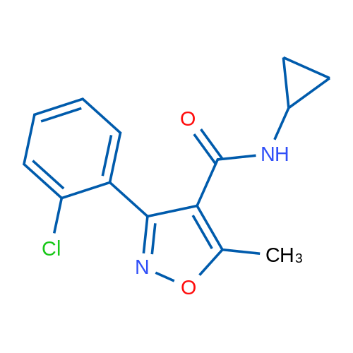 3-(2-Chlorophenyl)-N-cyclopropyl-5-methyl-1,2-oxazole-4-carboxamide 1g