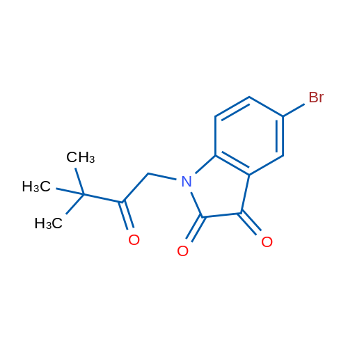 5-Bromo-1-(3,3-dimethyl-2-oxobutyl)indoline-2,3-dione 5g