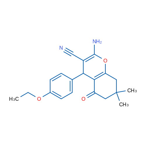 2-Amino-4-(4-ethoxyphenyl)-7,7-dimethyl-5-oxo-5,6,7,8-tetrahydro-4H-chromene-3-carbonitrile 1g