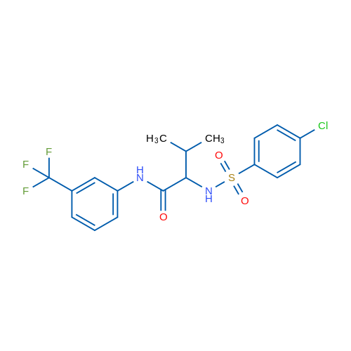 2-(4-Chlorobenzenesulfonamido)-3-methyl-N-[3-(trifluoromethyl)phenyl]butanamide 1g