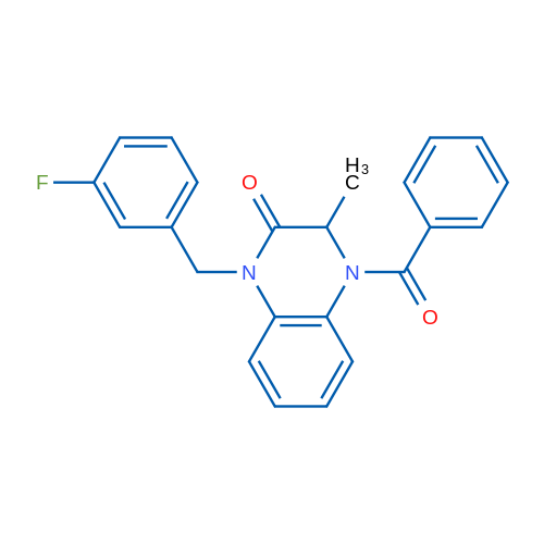 4-Benzoyl-1-[(3-fluorophenyl)methyl]-3-methyl-1,2,3,4-tetrahydroquinoxalin-2-one 1g