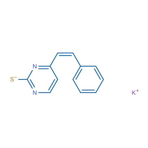 Potassium {4-[(Z)-2-phenylethenyl]pyrimidin-2-yl}sulfanide 1g