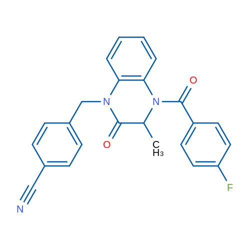 4-{[4-(4-fluorobenzoyl)-3-methyl-2-oxo-1,2,3,4-tetrahydroquinoxalin-1-yl]methyl}benzonitrile 1g