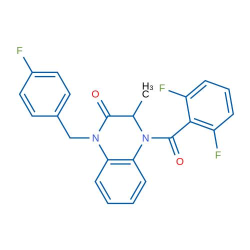 4-(2,6-Difluorobenzoyl)-1-[(4-fluorophenyl)methyl]-3-methyl-1,2,3,4-tetrahydroquinoxalin-2-one 1g