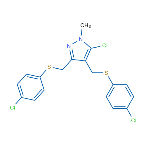 5-Chloro-3,4-bis({[(4-chlorophenyl)sulfanyl]methyl})-1-methyl-1H-pyrazole 1g