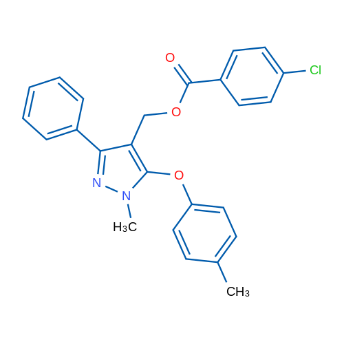 [1-Methyl-5-(4-methylphenoxy)-3-phenyl-1H-pyrazol-4-yl]methyl 4-chlorobenzoate 1g
