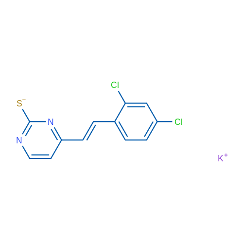 Potassium {4-[(E)-2-(2,4-dichlorophenyl)ethenyl]pyrimidin-2-yl}sulfanide 1g