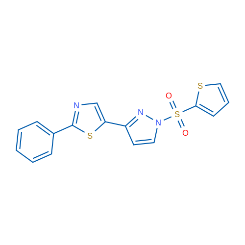 2-Phenyl-5-[1-(thiophene-2-sulfonyl)-1H-pyrazol-3-yl]-1,3-thiazole 1g