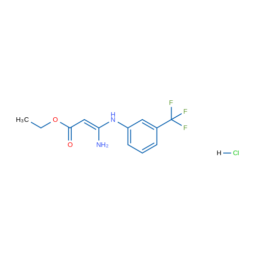 Ethyl (2E)-3-amino-3-{[3-(trifluoromethyl)phenyl]amino}prop-2-enoate hydrochloride 5g
