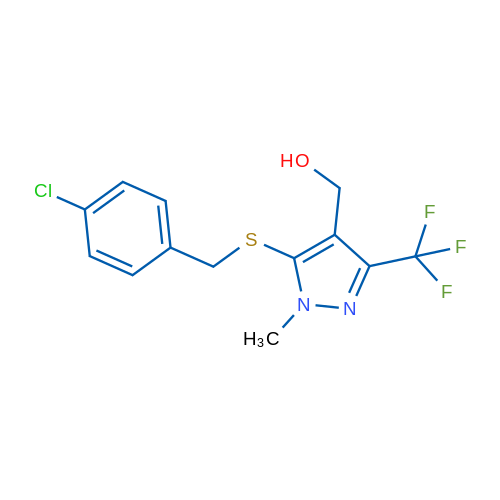 (5-((4-Chlorobenzyl)thio)-1-methyl-3-(trifluoromethyl)-1H-pyrazol-4-yl)methanol 1g