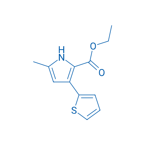 Ethyl 5-methyl-3-(thiophen-2-yl)-1H-pyrrole-2-carboxylate 250mg