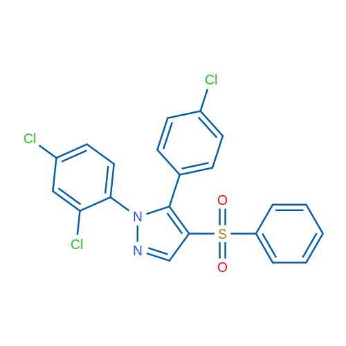 4-(Benzenesulfonyl)-5-(4-chlorophenyl)-1-(2,4-dichlorophenyl)-1H-pyrazole 1g