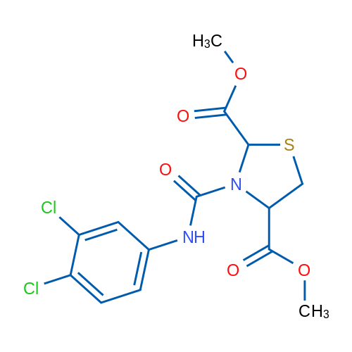 2,4-Dimethyl 3-[(3,4-dichlorophenyl)carbamoyl]-1,3-thiazolidine-2,4-dicarboxylate 1g