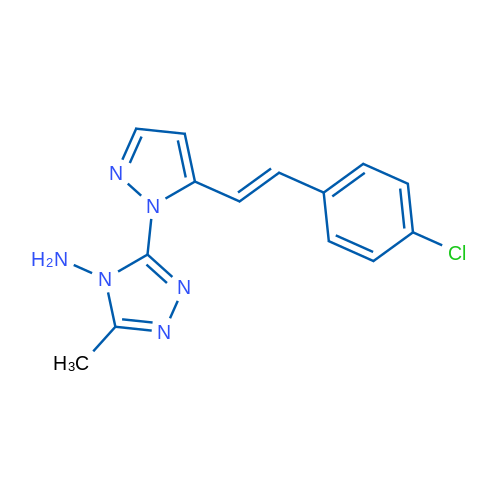 3-{5-[(E)-2-(4-chlorophenyl)ethenyl]-1H-pyrazol-1-yl}-5-methyl-4H-1,2,4-triazol-4-amine 1g