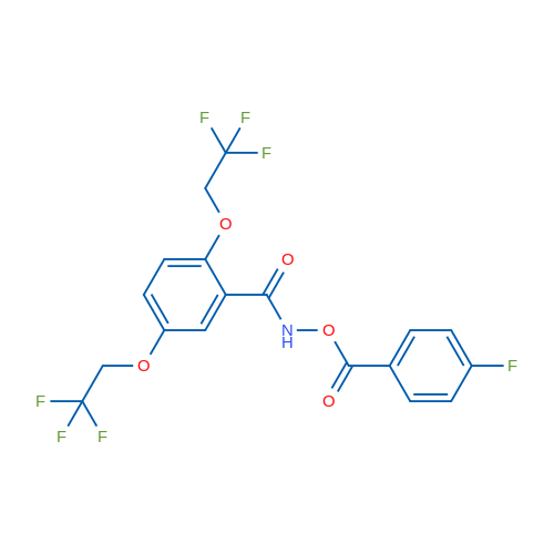 [2,5-Bis(2,2,2-trifluoroethoxy)phenyl]formamido 4-fluorobenzoate 1g