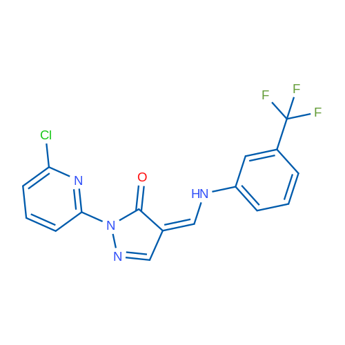 (4Z)-1-(6-Chloropyridin-2-yl)-4-({[3-(trifluoromethyl)phenyl]amino}methylidene)-4,5-dihydro-1H-pyrazol-5-one 1g