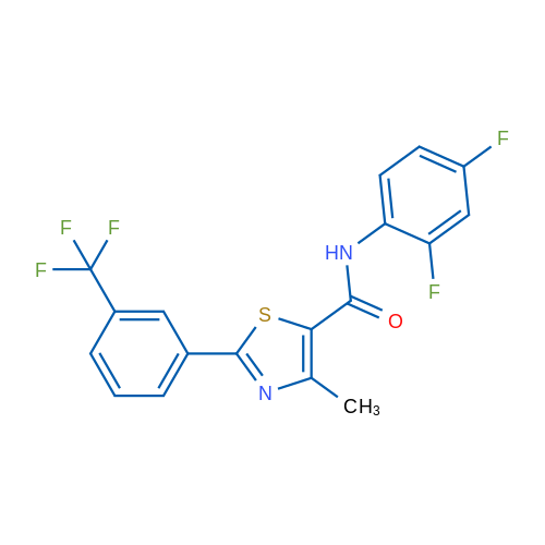 N-(2,4-Difluorophenyl)-4-methyl-2-[3-(trifluoromethyl)phenyl]-1,3-thiazole-5-carboxamide 1g