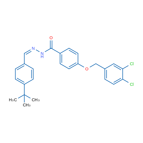 N'-[(1Z)-(4-tert-Butylphenyl)methylidene]-4-[(3,4-dichlorophenyl)methoxy]benzohydrazide 1g