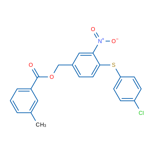 {4-[(4-chlorophenyl)sulfanyl]-3-nitrophenyl}methyl 3-methylbenzoate 1g