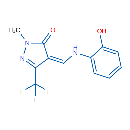 (4Z)-4-{[(2-hydroxyphenyl)amino]methylidene}-1-methyl-3-(trifluoromethyl)-4,5-dihydro-1H-pyrazol-5-one 1g