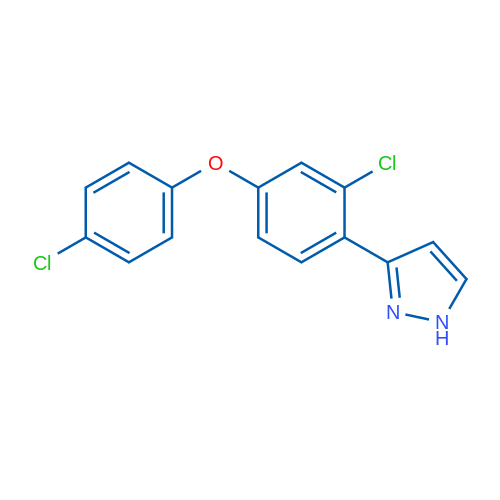 3-[2-Chloro-4-(4-chlorophenoxy)phenyl]-1H-pyrazole 1g