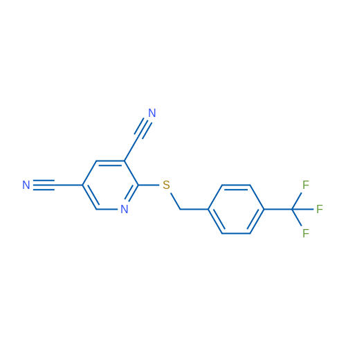 2-({[4-(trifluoromethyl)phenyl]methyl}sulfanyl)pyridine-3,5-dicarbonitrile 1g