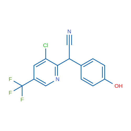 2-[3-Chloro-5-(trifluoromethyl)pyridin-2-yl]-2-(4-hydroxyphenyl)acetonitrile 1g