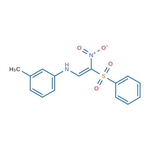 N-[(E)-2-(Benzenesulfonyl)-2-nitroethenyl]-3-methylaniline 1g