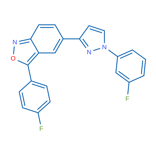 3-(4-Fluorophenyl)-5-[1-(3-fluorophenyl)-1H-pyrazol-3-yl]-2,1-benzoxazole 1g