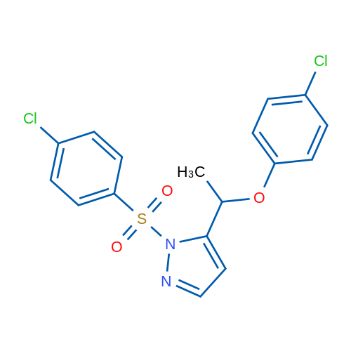 1-(4-Chlorobenzenesulfonyl)-5-[1-(4-chlorophenoxy)ethyl]-1H-pyrazole 1g
