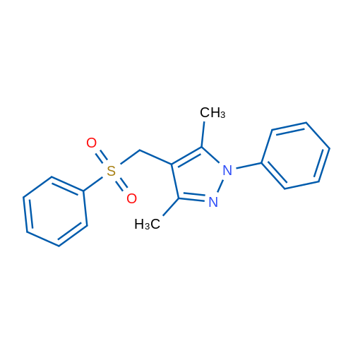 4-[(Benzenesulfonyl)methyl]-3,5-dimethyl-1-phenyl-1H-pyrazole 1g