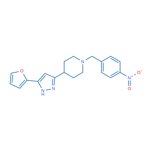 4-[5-(Furan-2-yl)-1H-pyrazol-3-yl]-1-[(4-nitrophenyl)methyl]piperidine 1g