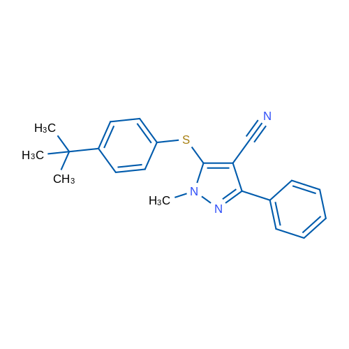 5-[(4-tert-Butylphenyl)sulfanyl]-1-methyl-3-phenyl-1H-pyrazole-4-carbonitrile 1g