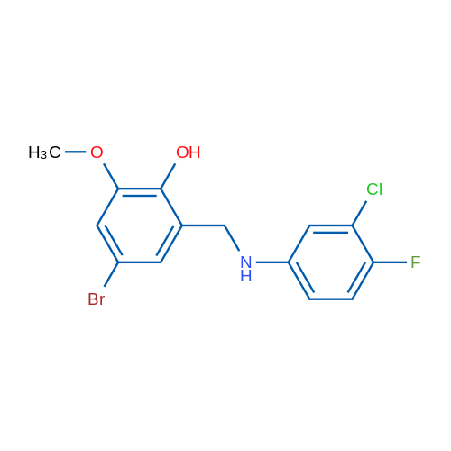 4-Bromo-2-{[(3-chloro-4-fluorophenyl)amino]methyl}-6-methoxyphenol 1g
