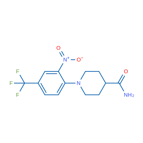 1-(2-Nitro-4-(trifluoromethyl)phenyl)piperidine-4-carboxamide 1g