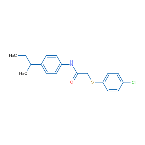 N-[4-(Butan-2-yl)phenyl]-2-[(4-chlorophenyl)sulfanyl]acetamide 1g