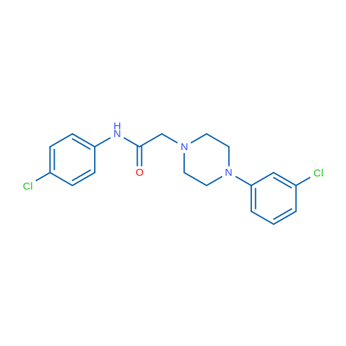 N-(4-Chlorophenyl)-2-[4-(3-chlorophenyl)piperazin-1-yl]acetamide 1g